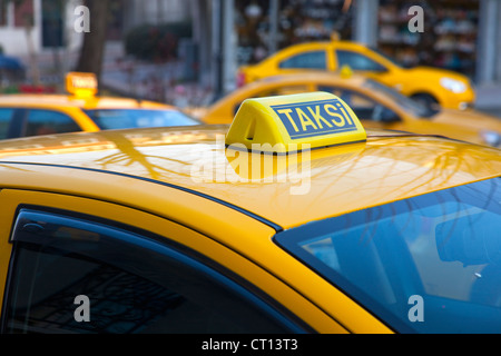 Close up of taxi turc Banque D'Images