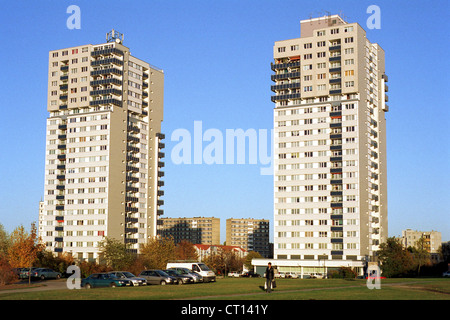 Dalle de Halle-Neustadt modernisé Banque D'Images