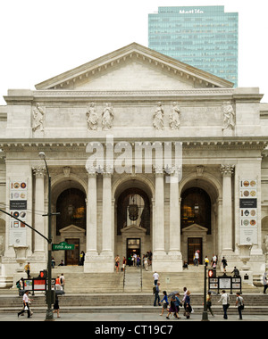 Bibliothèque publique de New York à Manhattan, New York, USA. Banque D'Images