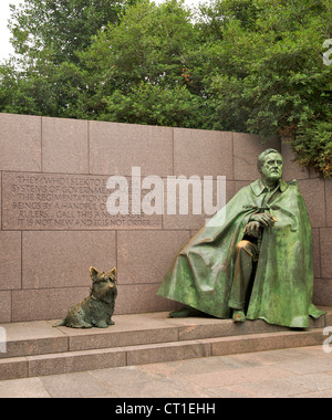 Franklin Delano Roosevelt Memorial à Washington DC, USA. Banque D'Images