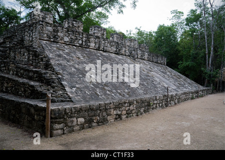 Coba's Ball est l'un des monument en ruines du Yucatan Mexique Riviera Maya de la région. Banque D'Images