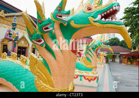 Temple de Wat Chayamangalaram, le Bouddha couché, Georgetown, Penang, Malaisie, Asie du Sud Est Banque D'Images