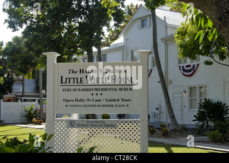 La petite Maison Blanche à Key West, comté de Monroe, en Floride, USA Banque D'Images