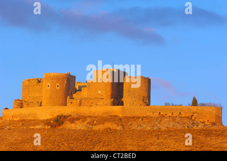 Consuegra, Caballeros de San Juan de Jerusaln Château, Toledo province, Route de Don Quichotte, Castille la Manche, Espagne Banque D'Images