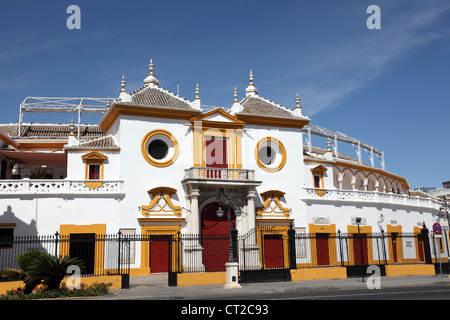 Arène (Plaza de Toros) à Séville, Andalousie Espagne Banque D'Images