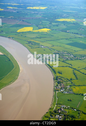 Fleuve Severn, au sud de Gloucester, Angleterre du Sud-Ouest Banque D'Images