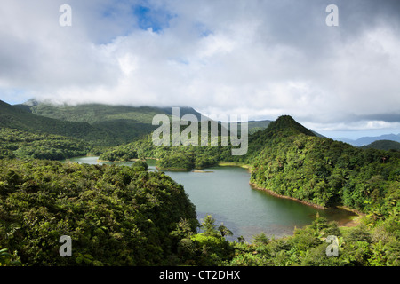 Lac d'eau douce du parc national du Morne Trois Pitons, Caraïbes, la Dominique Banque D'Images