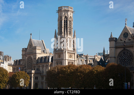 L'église de Saint-Germain l'Auxerrois dans le Louvre, Paris, France Banque D'Images