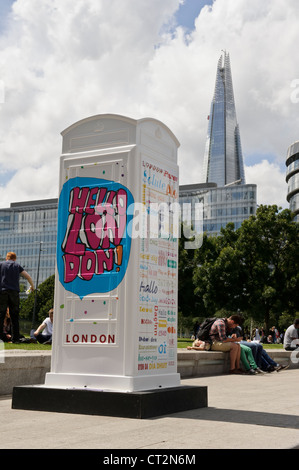 BT Artbox, 'Welcome to London" par Londres et Partners, Londres, Angleterre, Royaume-Uni. Banque D'Images