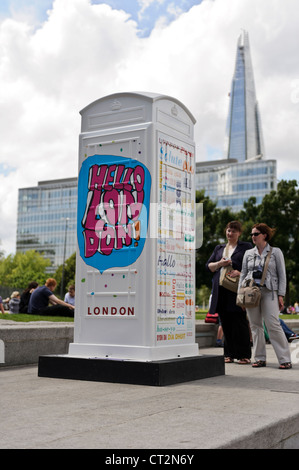 BT Artbox, 'Welcome to London" par Londres et Partners, Londres, Angleterre, Royaume-Uni. Banque D'Images