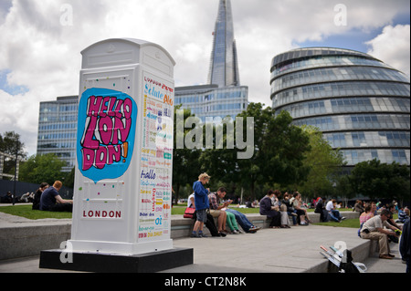 BT Artbox, 'Welcome to London" par Londres et Partners, Londres, Angleterre, Royaume-Uni. Banque D'Images