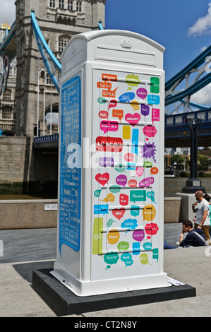 BT Artbox, 'Welcome to London" par Londres et Partners, Londres, Angleterre, Royaume-Uni. Banque D'Images