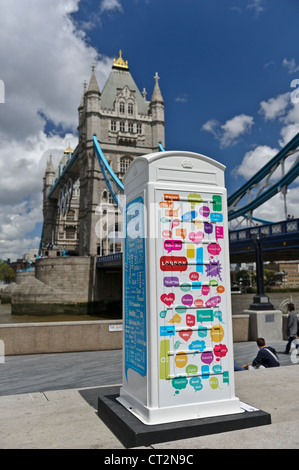 BT Artbox, 'Welcome to London" par Londres et Partners, Londres, Angleterre, Royaume-Uni. Banque D'Images