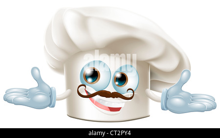 Illustration d'un chef cute hat mascot Banque D'Images