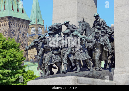 Le monument commémoratif de guerre du Canada, à Ottawa, Ontario. Banque D'Images