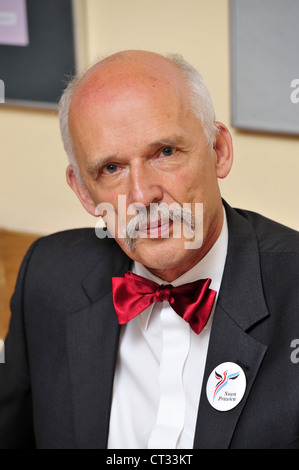 Janusz, korwin, mikke, Pologne, candidat, le président, des élections présidentielles en 2015, en Pologne, jkm, politiques, KORWIN, Banque D'Images