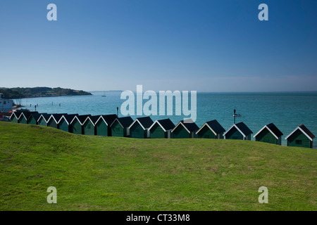 Grondin, cabines de plage à l'île de Wight, Royaume-Uni Banque D'Images