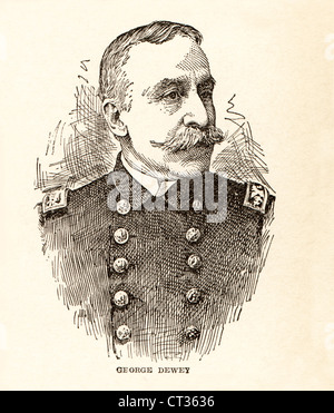 George Dewey, 1837 - 1917, officier de la marine américaine, l'amiral. Banque D'Images