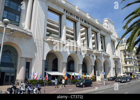 La façade Art déco, Palais de la Méditerranée Hotel, Nice, Promenade des Anglais, la Côte d'Azur, Provence-Alpes-Côte d'Azur, France Banque D'Images