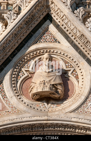 Close-up de façade de cathédrale (Duomo), Toscane, Italie Banque D'Images