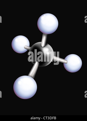 Molécule de méthane Banque D'Images