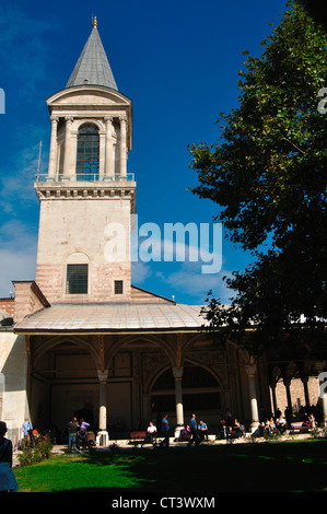 La Turquie, Istanbul, Topkapi, palais, la Tour de la Justice à côté de la salle de l'Impérial Banque D'Images