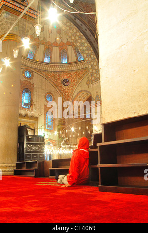 La Turquie, Istanbul, mosquée Bayezit, intérieur Banque D'Images