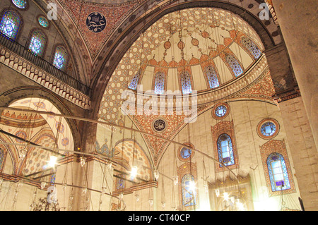 La Turquie, Istanbul, mosquée Bayezit, intérieur Banque D'Images