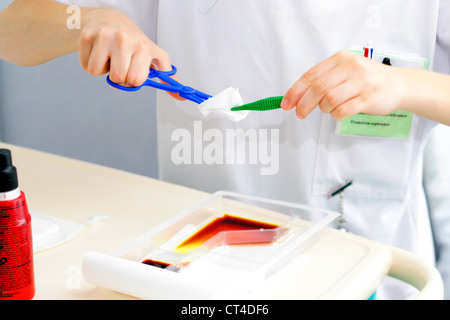 Infirmière de soins DISTRIBUTION Banque D'Images