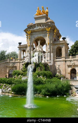 Cascade cascade Cascada Parc de la Ciutadella Banque D'Images