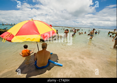 Brésil, Pernambuco, Porto de Galinhas, scène de plage Banque D'Images