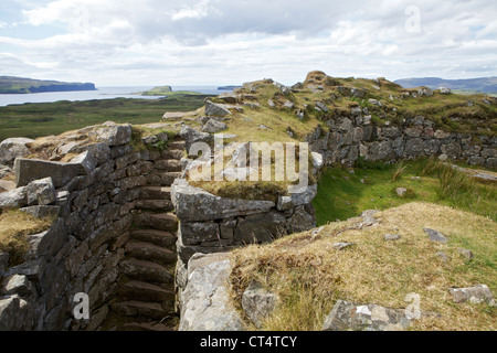 Dun Beag Broch une structure défensive de l'âge du fer sur l'île de Skye Banque D'Images