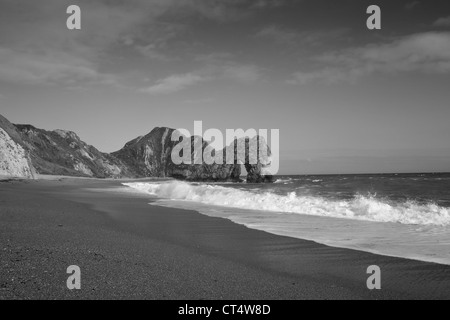 Soirée à Durdle Door dans sur la côte jurassique, Dorset Banque D'Images