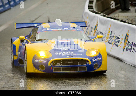 Les Spyker GT2 (Le Mans 24 heures) sur la voie de la Bavière Dublin City Racing street circuit. Banque D'Images