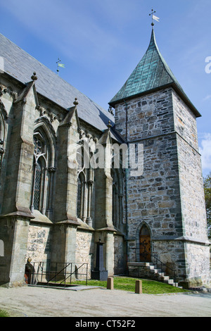 Cathédrale de Stavanger est la plus vieille cathédrale. Il est situé au cœur de Stavanger. Banque D'Images