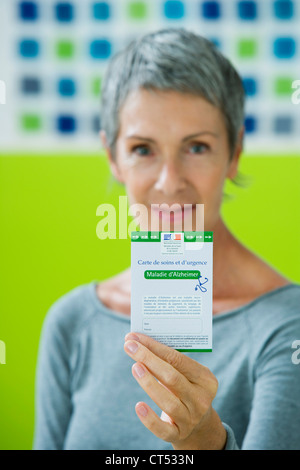 Carte de la maladie d'Alzheimer Banque D'Images