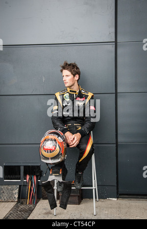 Romain Grosjean - Lotus F1 Team. Grand Prix de Formule 1 britannique, Silverstone, 2012 Banque D'Images