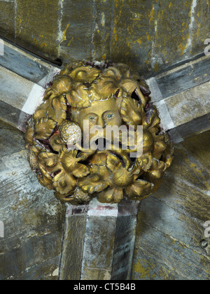 Abbaye de Tewkesbury. L'homme vert Banque D'Images