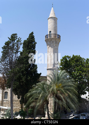 Dh Djami Kebir Larnaka CHYPRE LARNACA Mosquée Grande mosquée Buyuk Cami tour minaret Banque D'Images