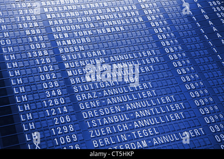 Dans Timeboard l'aéroport moderne Banque D'Images