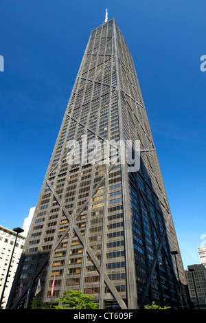 Les 100 étages de la John Hancock Tower à Chicago, Illinois, USA. Banque D'Images