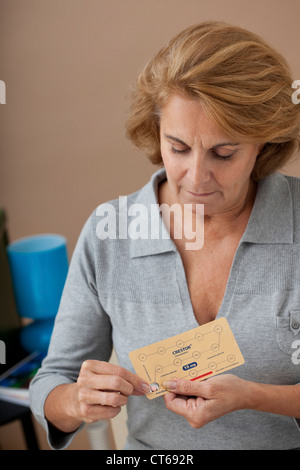 Traitement du cholestérol, PERSONNES ÂGÉES Banque D'Images