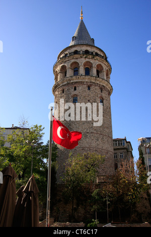 La tour de Galata, Beyoglu, Istanbul, Turquie Banque D'Images