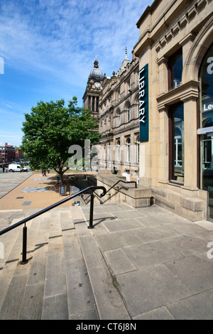 Bibliothèque de Leeds et de Ville sur Headrow Leeds West Yorkshire UK Banque D'Images