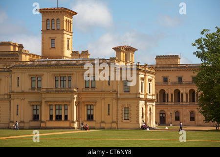 Osborne House, une ancienne résidence royale, à l'East Cowes (île de Wight, Hampshire UK en juin - Osbourne House Banque D'Images