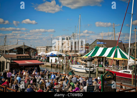 États-unis d'Amérique. La Nouvelle Angleterre. Rhode Island. Newport. Restaurant La Perle Noire à Bannister's Wharf. Banque D'Images