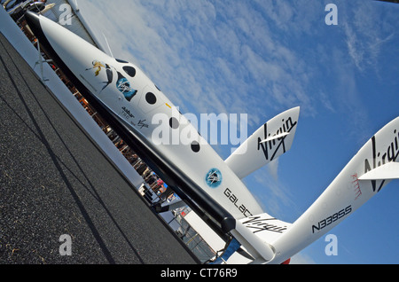 L'avion spatial de Virgin Galactic SpaceShipTwo à Farnborough 2012 Banque D'Images