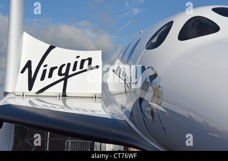 L'avion spatial de Virgin Galactic SpaceShipTwo au Farnborough Air Show 2012 Banque D'Images