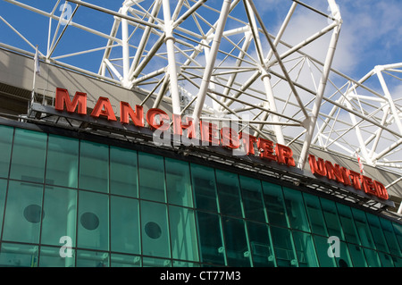 Détail de Manchester United Football Club stade d'Old Trafford Banque D'Images