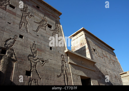 Temple d'Isis, Philae, Assouan, Egypte Banque D'Images